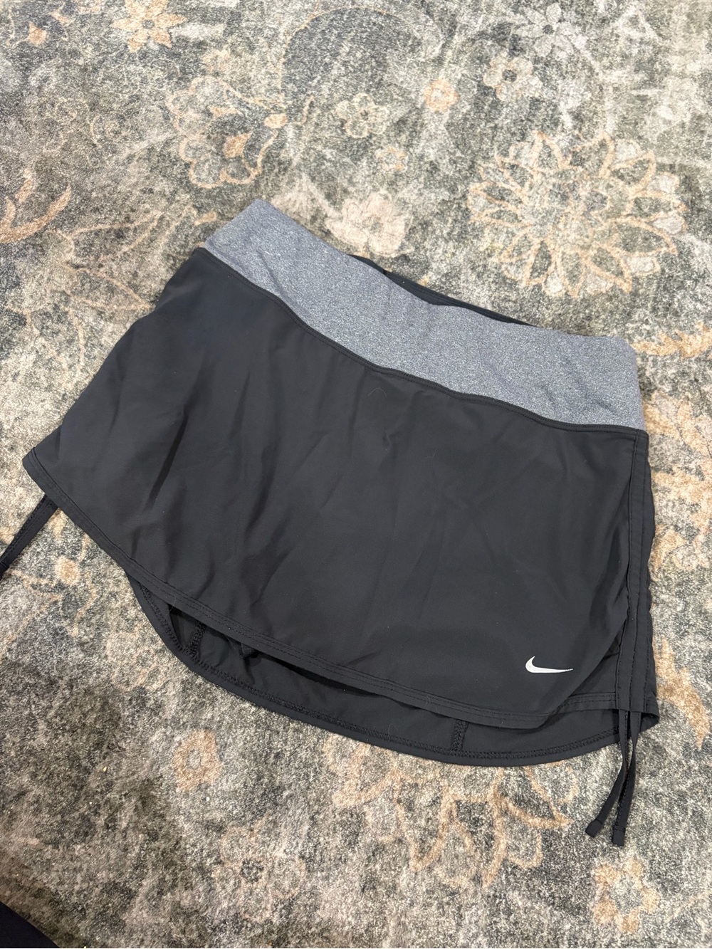 Nike Black Athletic Skort with Gray Waistband